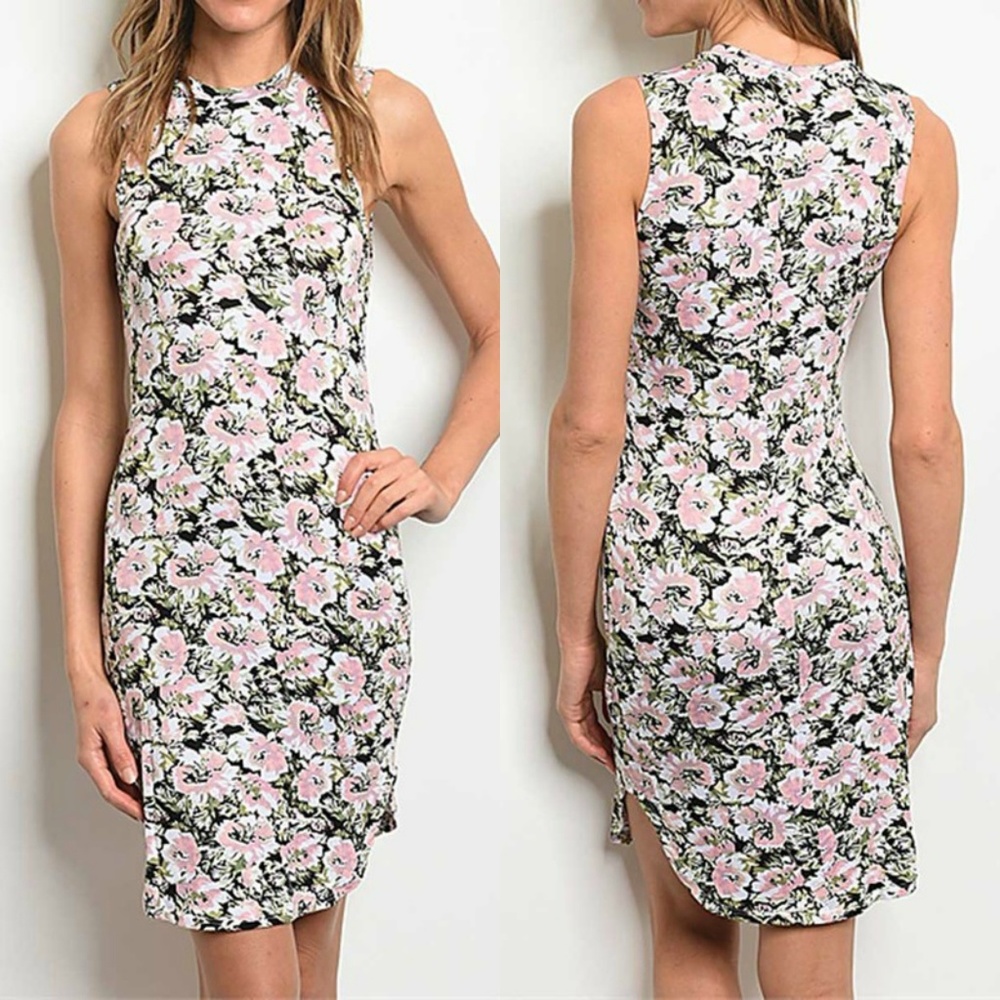 INFINITY 7 BOUTIQUE Sleeveless floral work dress
